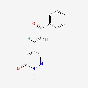 2-Methyl-5-(3-oxo-3-phenylprop-1-en-1-yl)pyridazin-3(2H)-one