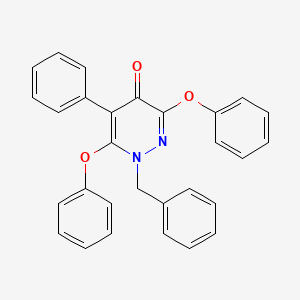 molecular formula C29H22N2O3 B12919547 4(1H)-Pyridazinone, 3,6-diphenoxy-5-phenyl-1-(phenylmethyl)- CAS No. 919198-06-4