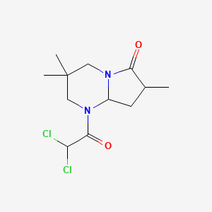 Pyrrolo(1,2-a)pyrimidin-6(2H)-one, 1-(dichloroacetyl)hexahydro-3,3,7-trimethyl-