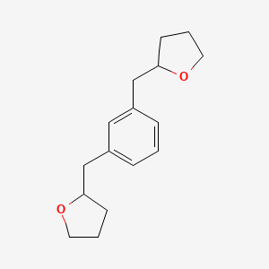 molecular formula C16H22O2 B12919555 1,3-Bis((tetrahydrofuran-2-yl)methyl)benzene CAS No. 62113-38-6