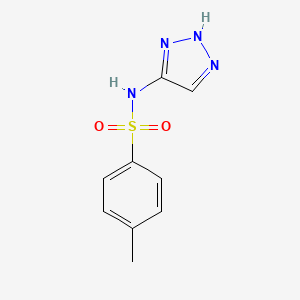 molecular formula C9H10N4O2S B12919563 4-Methyl-N-(2H-1,2,3-triazol-4-yl)benzene-1-sulfonamide CAS No. 57241-10-8