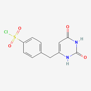 4-((2,6-Dioxo-1,2,3,6-tetrahydropyrimidin-4-yl)methyl)benzene-1-sulfonyl chloride