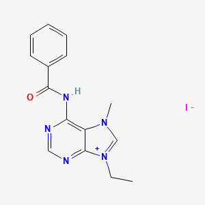 6-Benzamido-9-ethyl-7-methyl-9H-purin-7-ium iodide