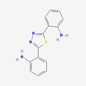 molecular formula C14H12N4S B12919618 2,2'-(1,3,4-Thiadiazole-2,5-diyl)dianiline CAS No. 88518-07-4