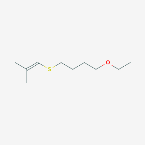 molecular formula C10H20OS B12919651 Butane, 1-ethoxy-4-[(2-methyl-1-propenyl)thio]- CAS No. 62162-07-6