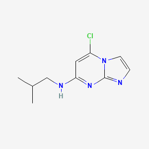 molecular formula C10H13ClN4 B12919652 5-Chloro-N-(2-methylpropyl)imidazo[1,2-a]pyrimidin-7-amine CAS No. 89099-83-2