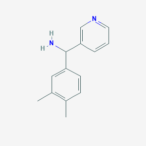 molecular formula C14H16N2 B1291966 1-(3,4-Dimethylphenyl)-1-(3-pyridinyl)methanamine CAS No. 1015846-84-0