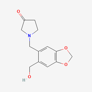 1-{[6-(Hydroxymethyl)-2H-1,3-benzodioxol-5-yl]methyl}pyrrolidin-3-one