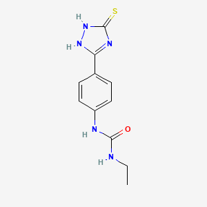 1H-1,2,4-Triazole-3-thiol, 5-(4-(3-ethylureido)phenyl)-