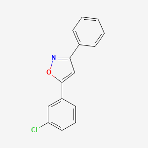 molecular formula C15H10ClNO B12919680 5-(3-Chlorophenyl)-3-phenyl-1,2-oxazole CAS No. 146537-67-9