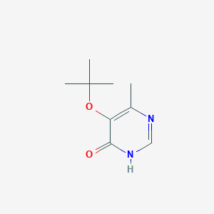 molecular formula C9H14N2O2 B12919682 5-(tert-Butoxy)-6-methylpyrimidin-4(1H)-one CAS No. 62022-11-1