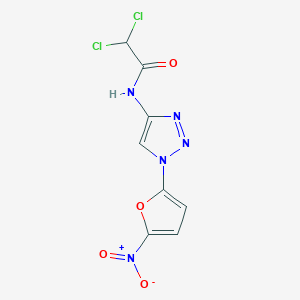 2,2-Dichloro-N-(1-(5-nitrofuran-2-yl)-1H-1,2,3-triazol-4-yl)acetamide