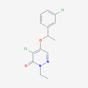 4-Chloro-5-(1-(3-chlorophenyl)ethoxy)-2-ethylpyridazin-3(2H)-one