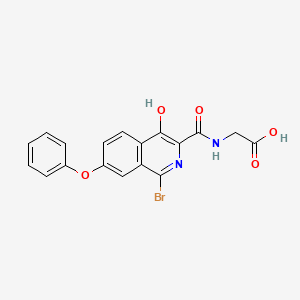 Glycine, N-[(1-bromo-4-hydroxy-7-phenoxy-3-isoquinolinyl)carbonyl]-