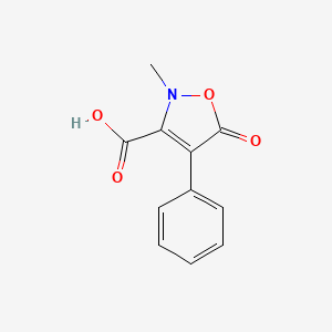 molecular formula C11H9NO4 B12919734 2-Methyl-5-oxo-4-phenyl-2,5-dihydroisoxazole-3-carboxylic acid 