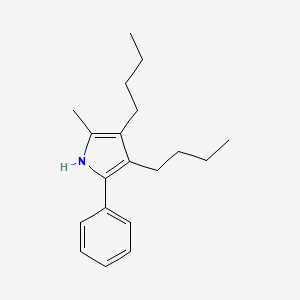 molecular formula C19H27N B12919757 3,4-Dibutyl-2-methyl-5-phenyl-1H-pyrrole CAS No. 915951-33-6