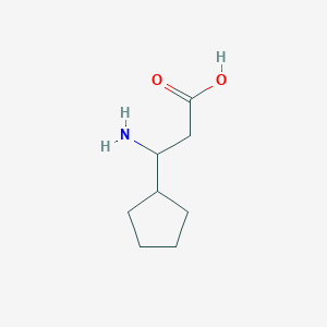 molecular formula C8H15NO2 B1291977 3-氨基-3-环戊基丙酸 CAS No. 682804-23-5