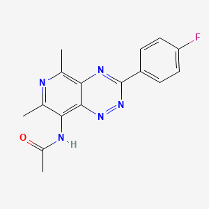 N-(3-(4-Fluoro-phenyl)-5,7-dimethyl-pyrido(3,4-e)(1,2,4)triazin-8-yl)-acetamide