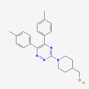 {1-[5,6-Bis(4-methylphenyl)-1,2,4-triazin-3-yl]piperidin-4-yl}methanol