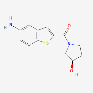 3-Pyrrolidinol, 1-[(5-aminobenzo[b]thien-2-yl)carbonyl]-, (3R)-