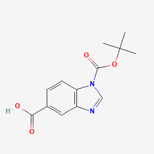 molecular formula C13H14N2O4 B1291982 1-(tert-Butoxycarbonyl)-1H-benzimidazole-5-carboxylic acid CAS No. 400653-36-3