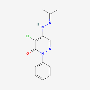 4-Chloro-2-phenyl-5-[2-(propan-2-ylidene)hydrazinyl]pyridazin-3(2h)-one