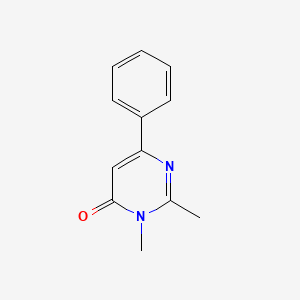 molecular formula C12H12N2O B12919838 2,3-Dimethyl-6-phenylpyrimidin-4(3H)-one CAS No. 86421-66-1