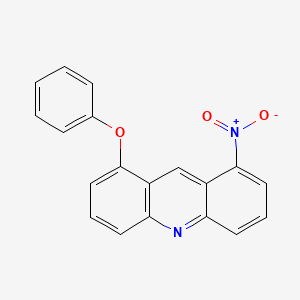 molecular formula C19H12N2O3 B12919842 1-Nitro-8-phenoxyacridine CAS No. 57580-69-5