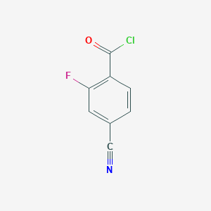molecular formula C8H3ClFNO B1291985 4-氰基-2-氟苯甲酰氯 CAS No. 175596-02-8