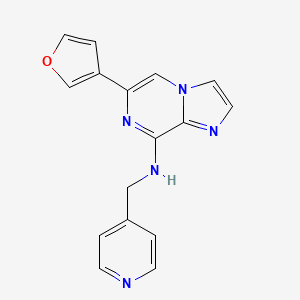 molecular formula C16H13N5O B12919852 6-(Furan-3-YL)-N-(pyridin-4-ylmethyl)imidazo[1,2-A]pyrazin-8-amine CAS No. 920529-82-4