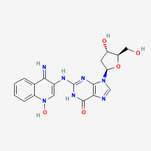 4-Amino-3-((9-((2R,4S,5R)-4-hydroxy-5-(hydroxymethyl)tetrahydrofuran-2-yl)-6-oxo-6,9-dihydro-1H-purin-2-yl)amino)quinoline 1-oxide