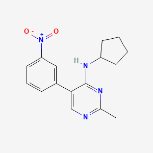 n-Cyclopentyl-2-methyl-5-(3-nitrophenyl)pyrimidin-4-amine