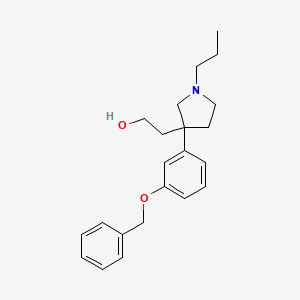 molecular formula C22H29NO2 B12919907 2-{3-[3-(Benzyloxy)phenyl]-1-propylpyrrolidin-3-yl}ethan-1-ol CAS No. 66834-31-9