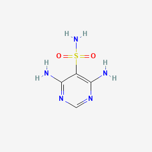 molecular formula C4H7N5O2S B12919964 4,6-Diaminopyrimidine-5-sulfonamide CAS No. 89125-21-3