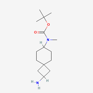 molecular formula C15H28N2O2 B12919972 tert-Butyl (2-aminospiro[3.5]nonan-7-yl)(methyl)carbamate 