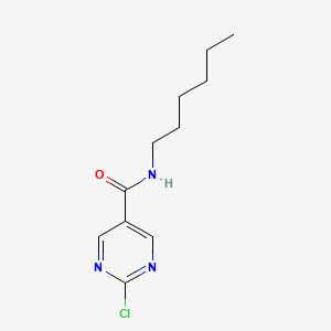 molecular formula C11H16ClN3O B12919978 2-Chloro-N-hexylpyrimidine-5-carboxamide CAS No. 54127-85-4