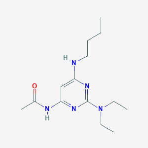 molecular formula C14H25N5O B12919988 N-(6-(Butylamino)-2-(diethylamino)pyrimidin-4-yl)acetamide CAS No. 88380-68-1