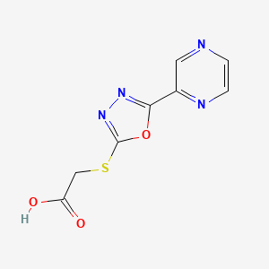 {[5-(Pyrazin-2-yl)-1,3,4-oxadiazol-2-yl]sulfanyl}acetic acid