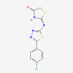 2-((5-(4-Chlorophenyl)-1,3,4-thiadiazol-2-yl)amino)thiazol-4(5H)-one