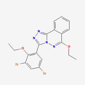 1,2,4-Triazolo(3,4-a)phthalazine, 3-(3,5-dibromo-2-ethoxyphenyl)-6-ethoxy-