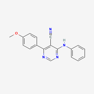 4-Anilino-6-(4-methoxyphenyl)pyrimidine-5-carbonitrile