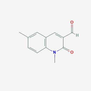 molecular formula C12H11NO2 B12920121 1,6-Dimethyl-2-oxo-1,2-dihydroquinoline-3-carbaldehyde CAS No. 118672-67-6