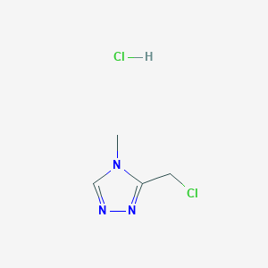 molecular formula C4H7Cl2N3 B1292015 3-(chloromethyl)-4-methyl-4H-1,2,4-triazole hydrochloride CAS No. 135206-77-8