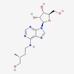 (2R,3R,4S,5R)-2-(6-(((R)-4-Hydroxy-3-methylbutyl)amino)-9H-purin-9-yl)-5-(hydroxymethyl)tetrahydrofuran-3,4-diol