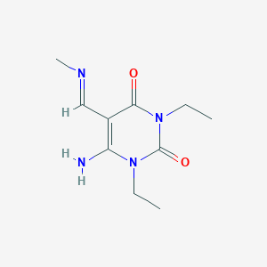 6-Amino-1,3-diethyl-5-((methylimino)methyl)pyrimidine-2,4(1H,3H)-dione