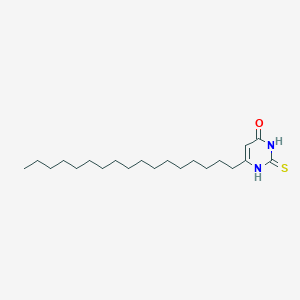 molecular formula C21H38N2OS B12920190 6-heptadecyl-2-sulfanylidene-1H-pyrimidin-4-one CAS No. 56510-28-2