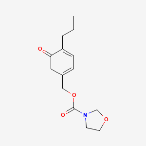 (5-Oxo-4-propylcyclohexa-1,3-dien-1-yl)methyl oxazolidine-3-carboxylate