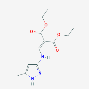 Diethyl 2-(((5-methyl-1H-pyrazol-3-yl)amino)methylene)malonate