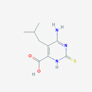 6-Amino-5-(2-methylpropyl)-2-sulfanylidene-2,3-dihydropyrimidine-4-carboxylic acid