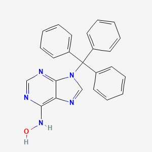 molecular formula C24H19N5O B12920295 N-(9-Trityl-9H-purin-6-yl)hydroxylamine CAS No. 152433-83-5